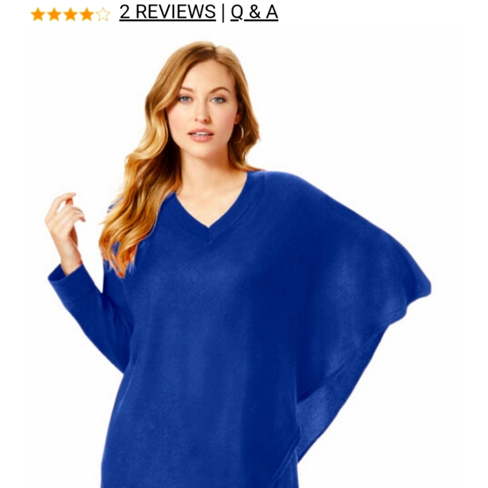 V-Neck Layered Poncho size 3X